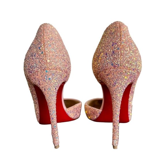 Christian Louboutin Pink Glitter Heels - Picture 7 of 15